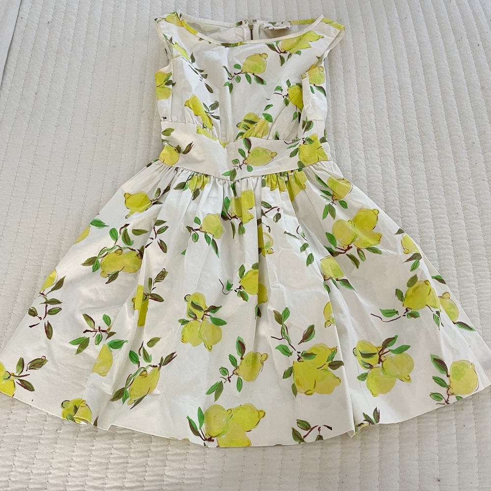 Kate Spade Fit and Flare Lemon Dress